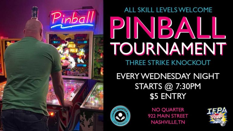 Nashville Pinball Tournament Every Wednesday