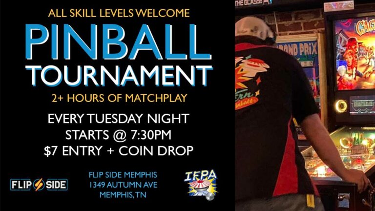 Tuesday Night Knockout Pinball Tournaments a Flipside Pinball Bar in Memphis, TN