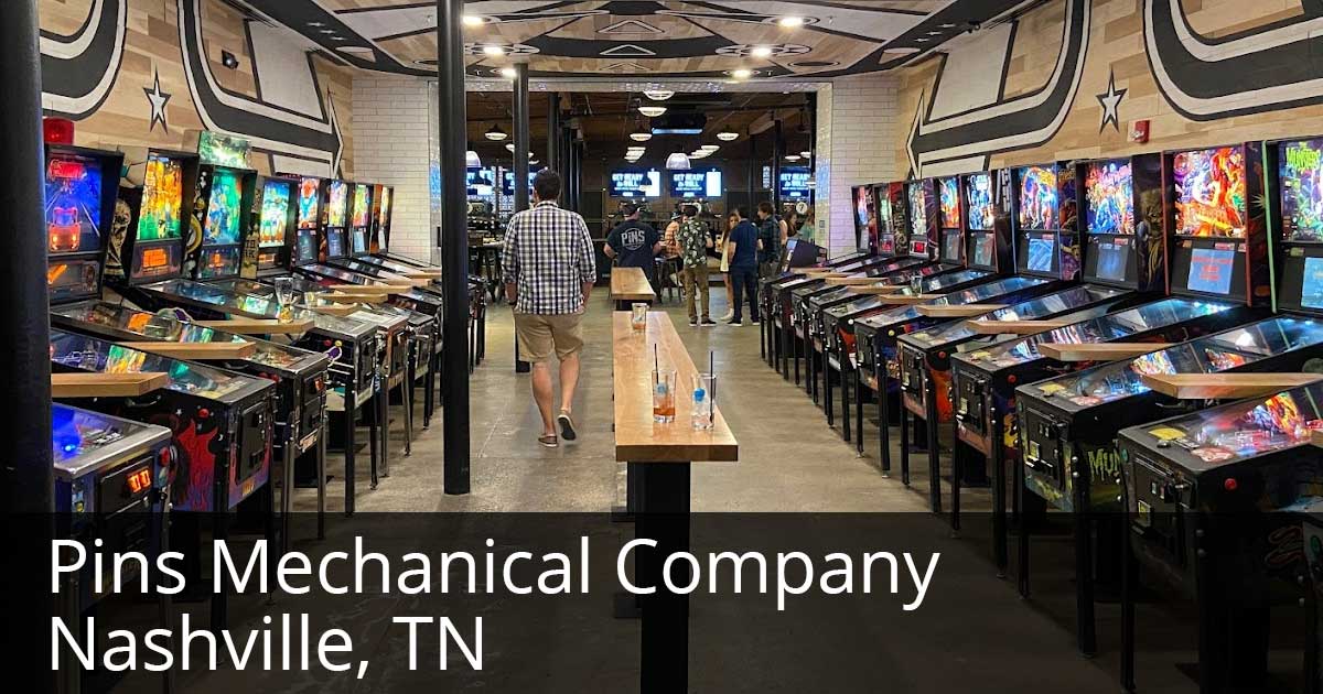 PINS MECHANICAL COMPANY NASHVILLE, TN Pinball Tennessee